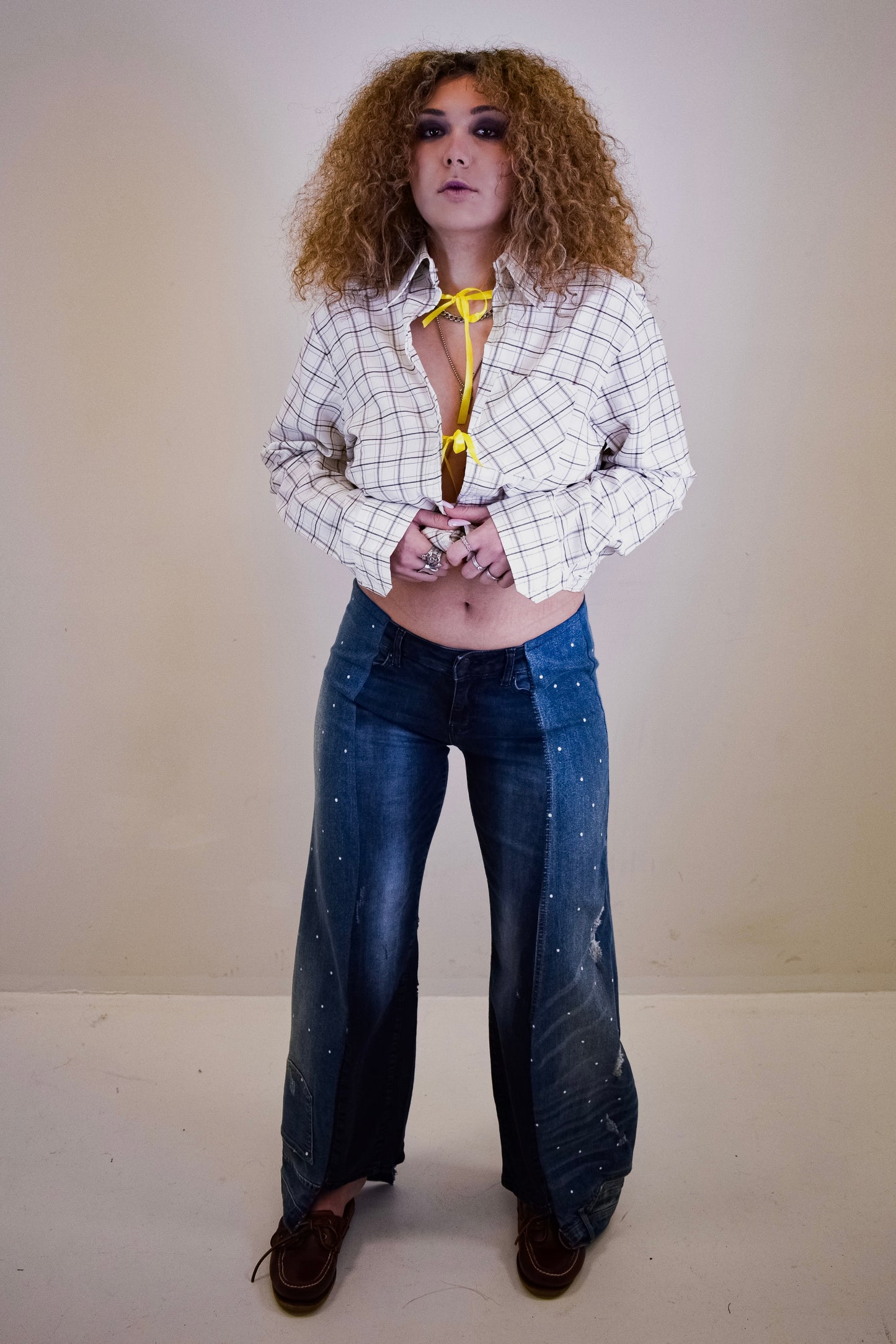 Polka dot jeans