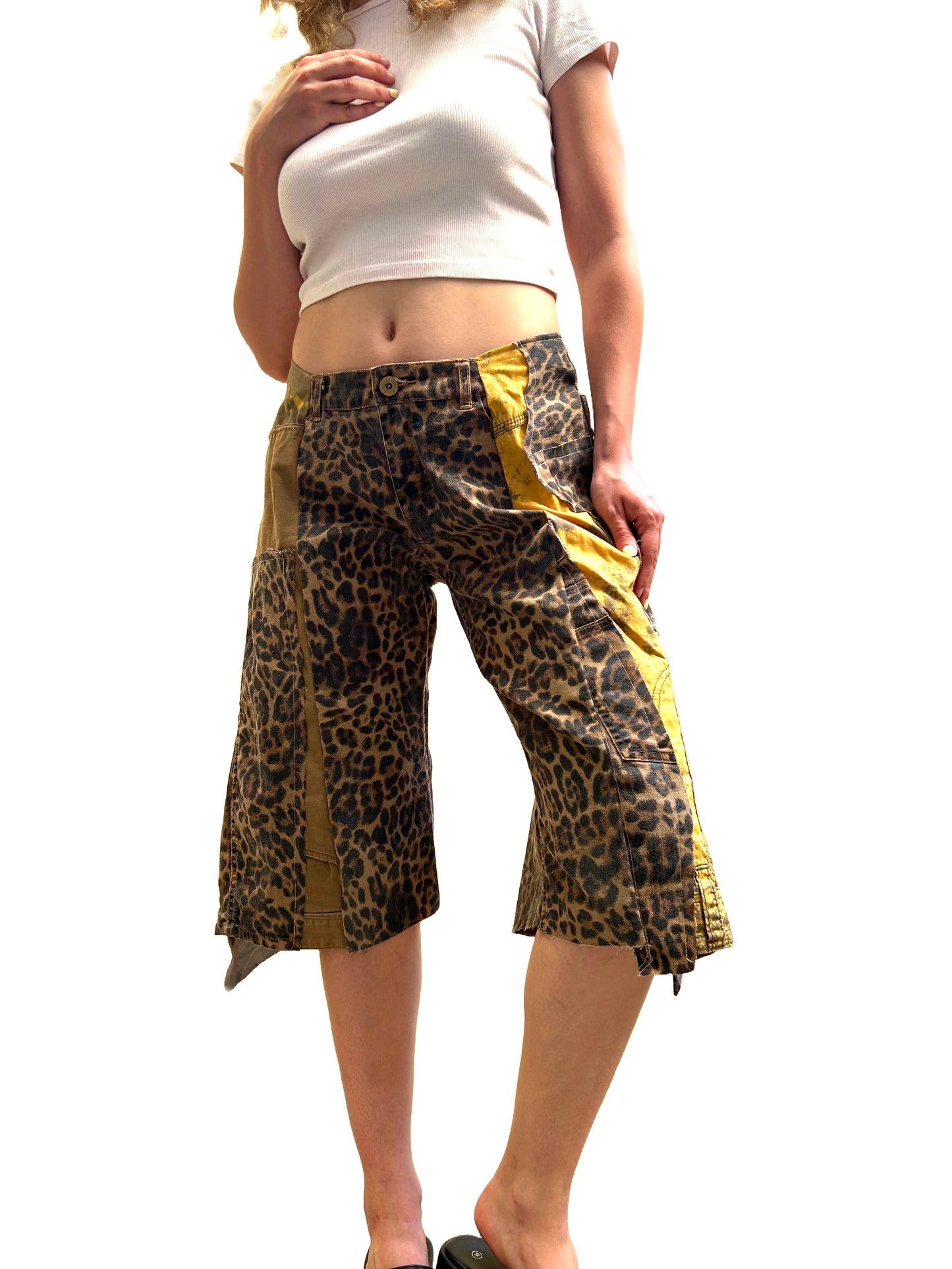 Animal print jorts