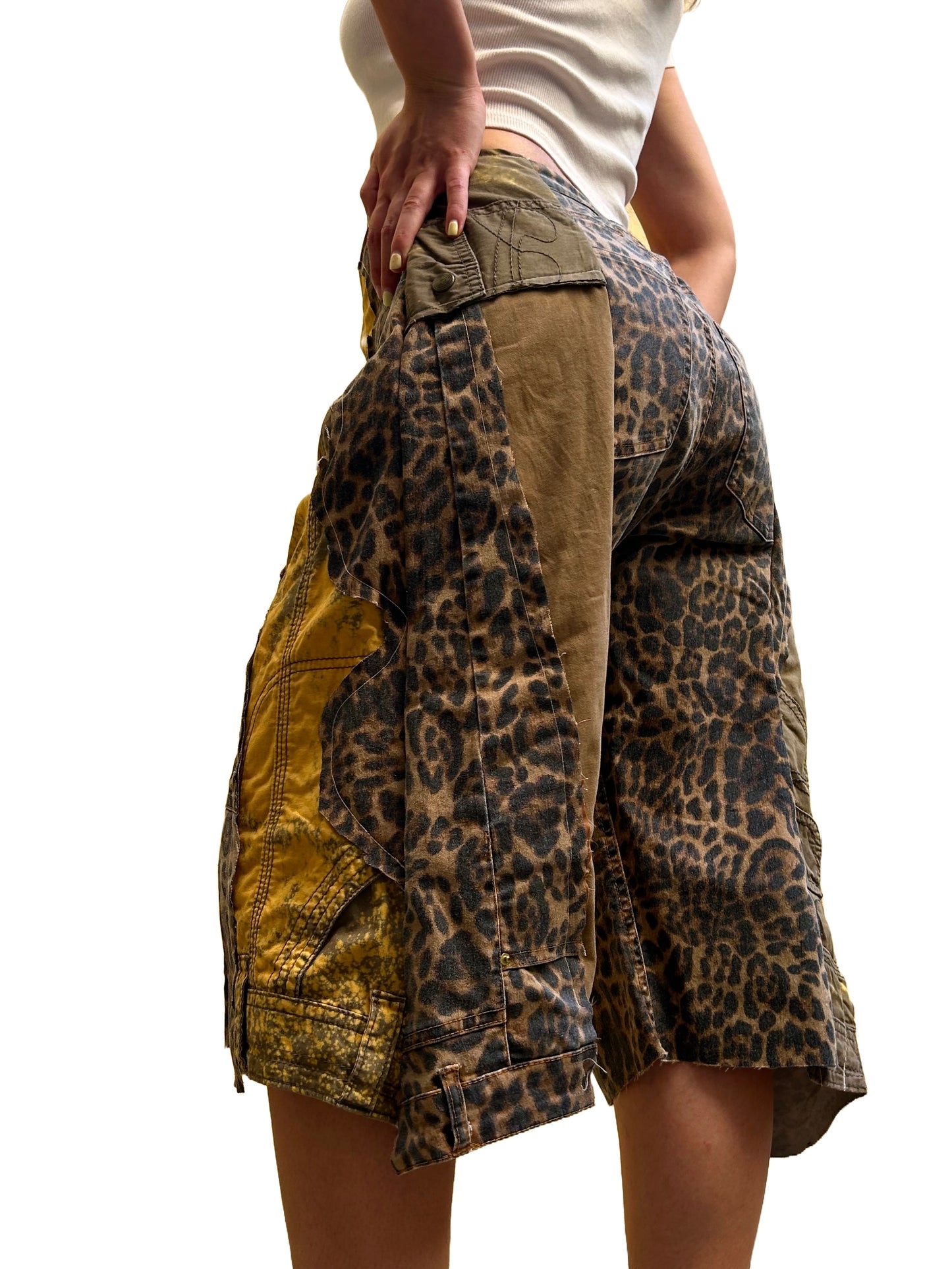 Animal print jorts