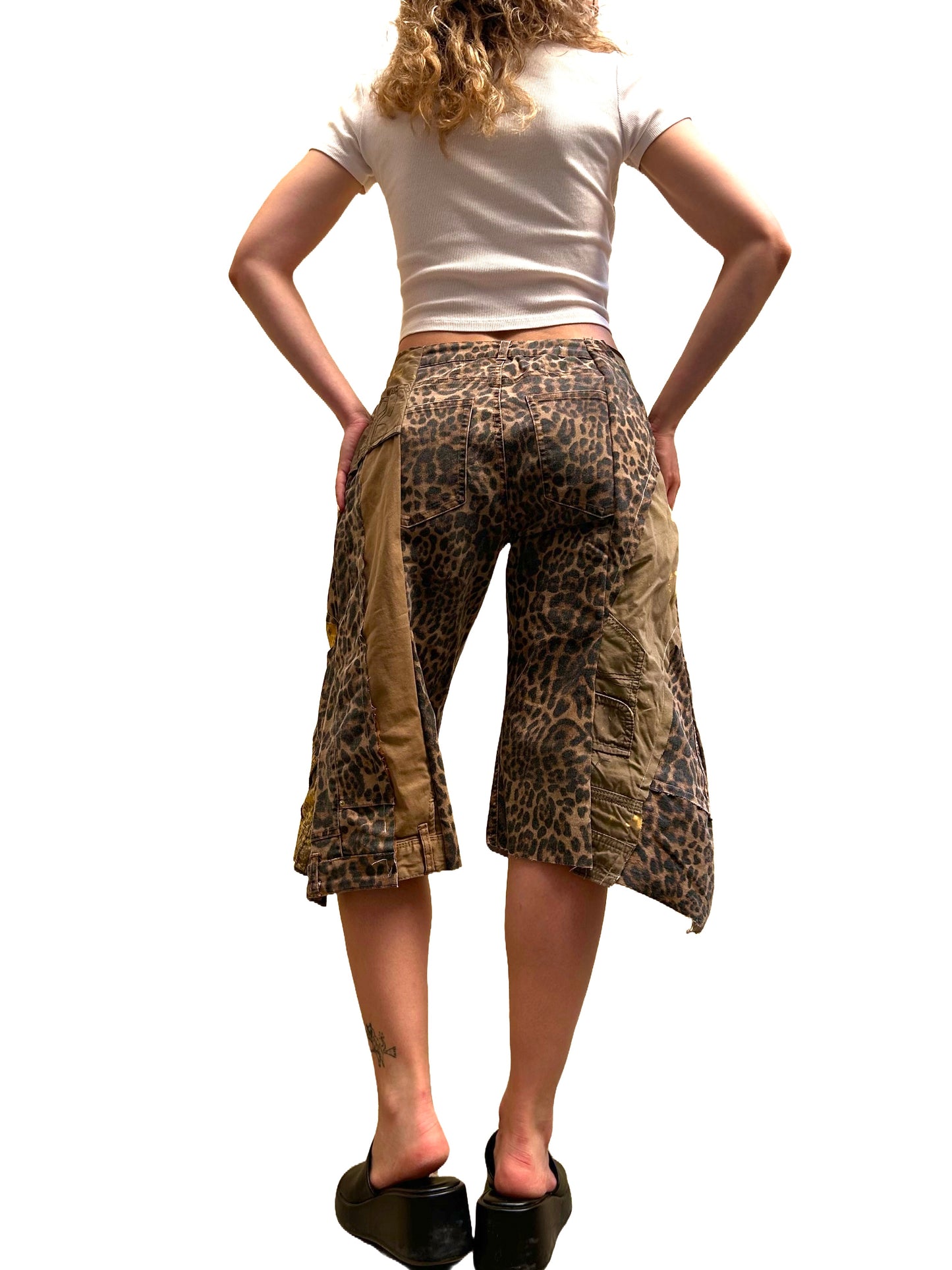 Animal print jorts