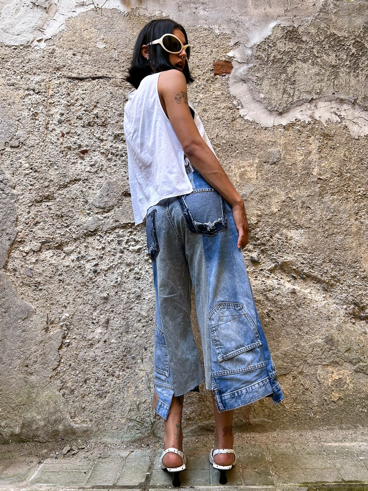 Summer Transit Jorts - Acid denim