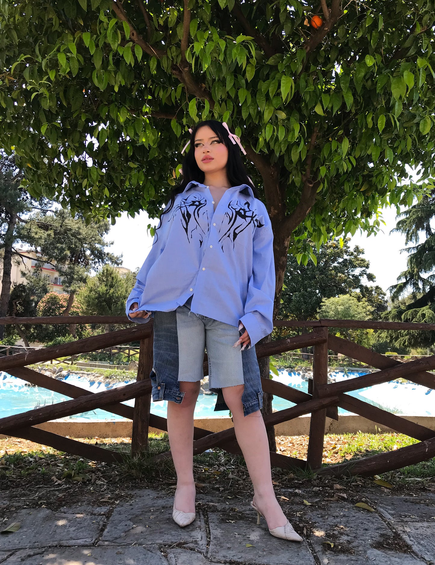 Tribal hand painted shirt