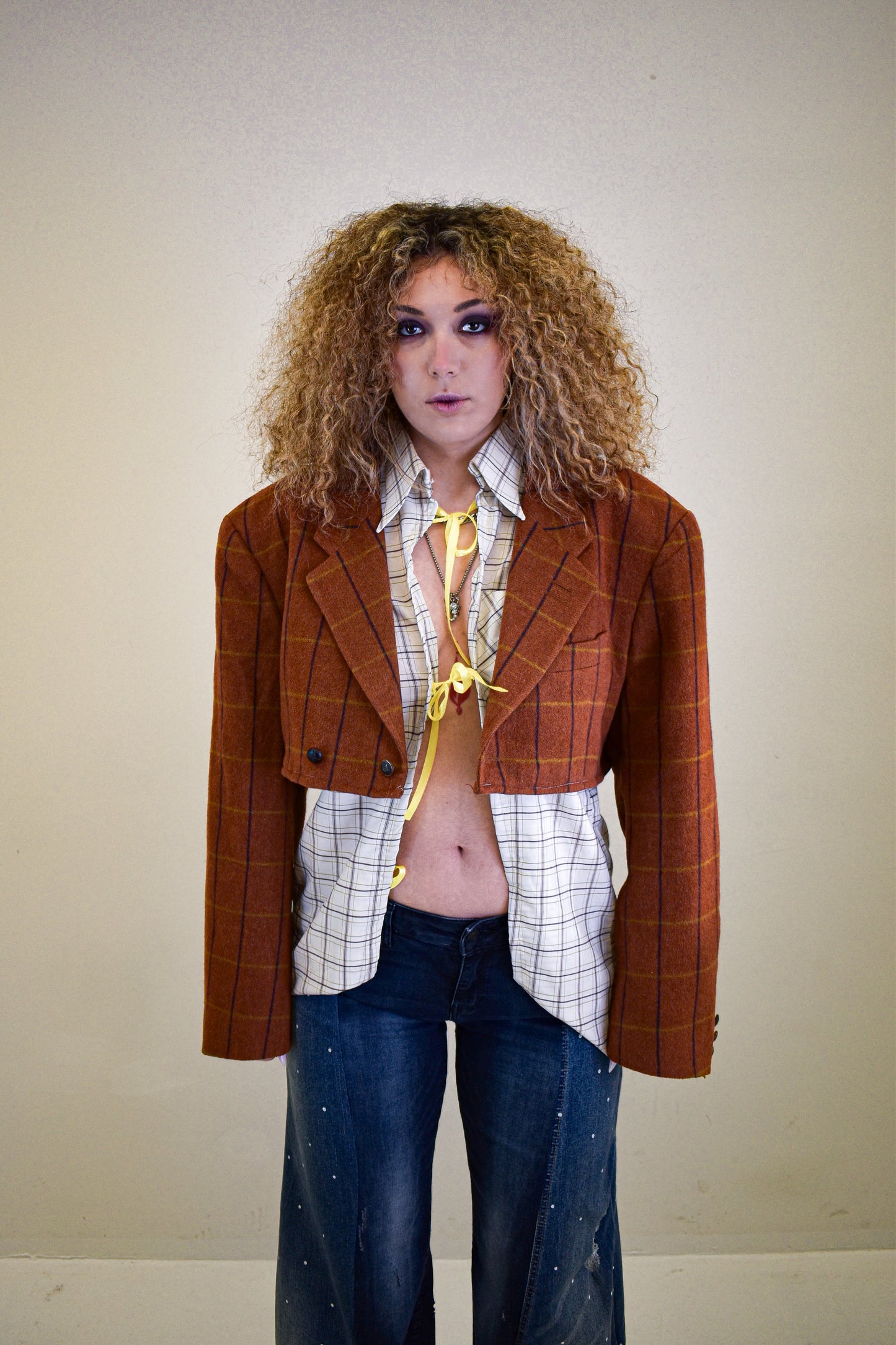 Checked blazer