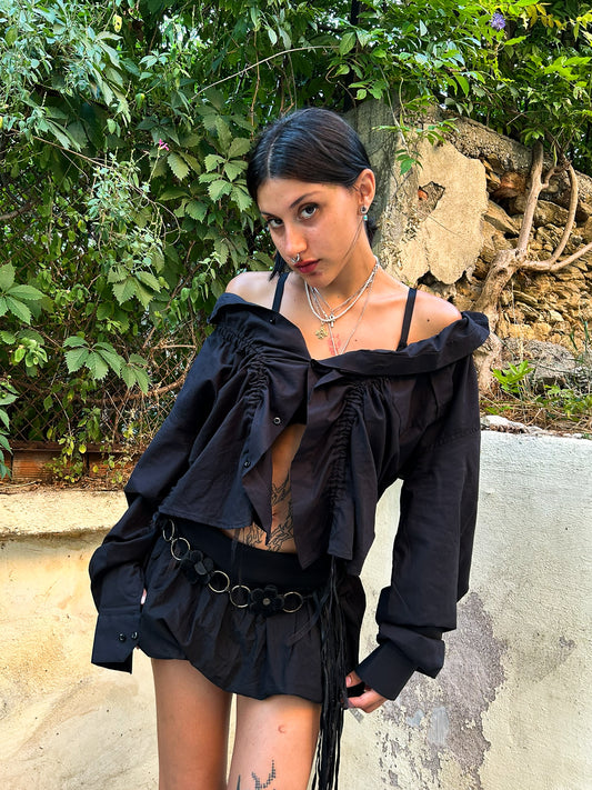 Afternoon shirt - Texture black