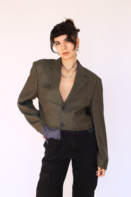 Distressed checked