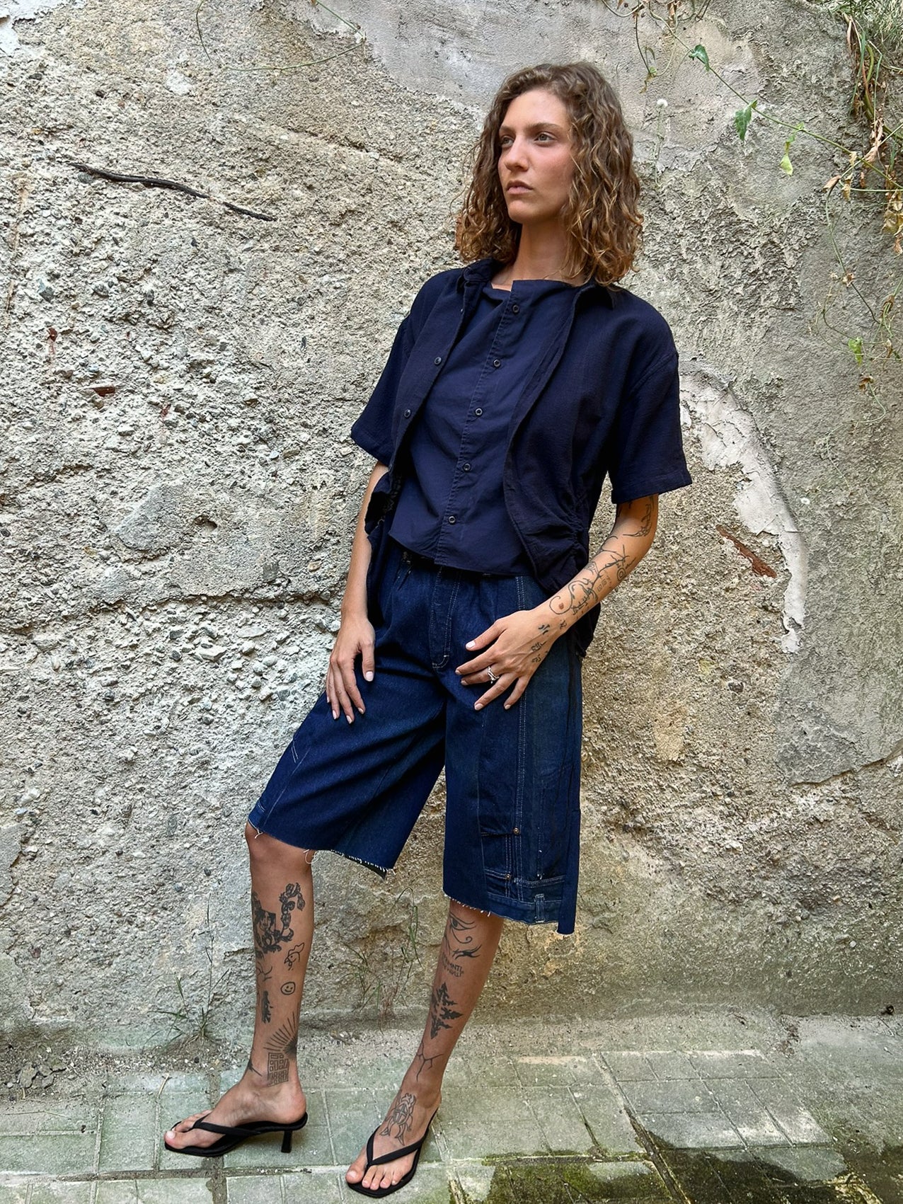 Afternoon shirt - Textured navy