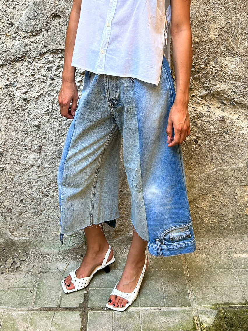 Summer Transit Jorts - Acid denim