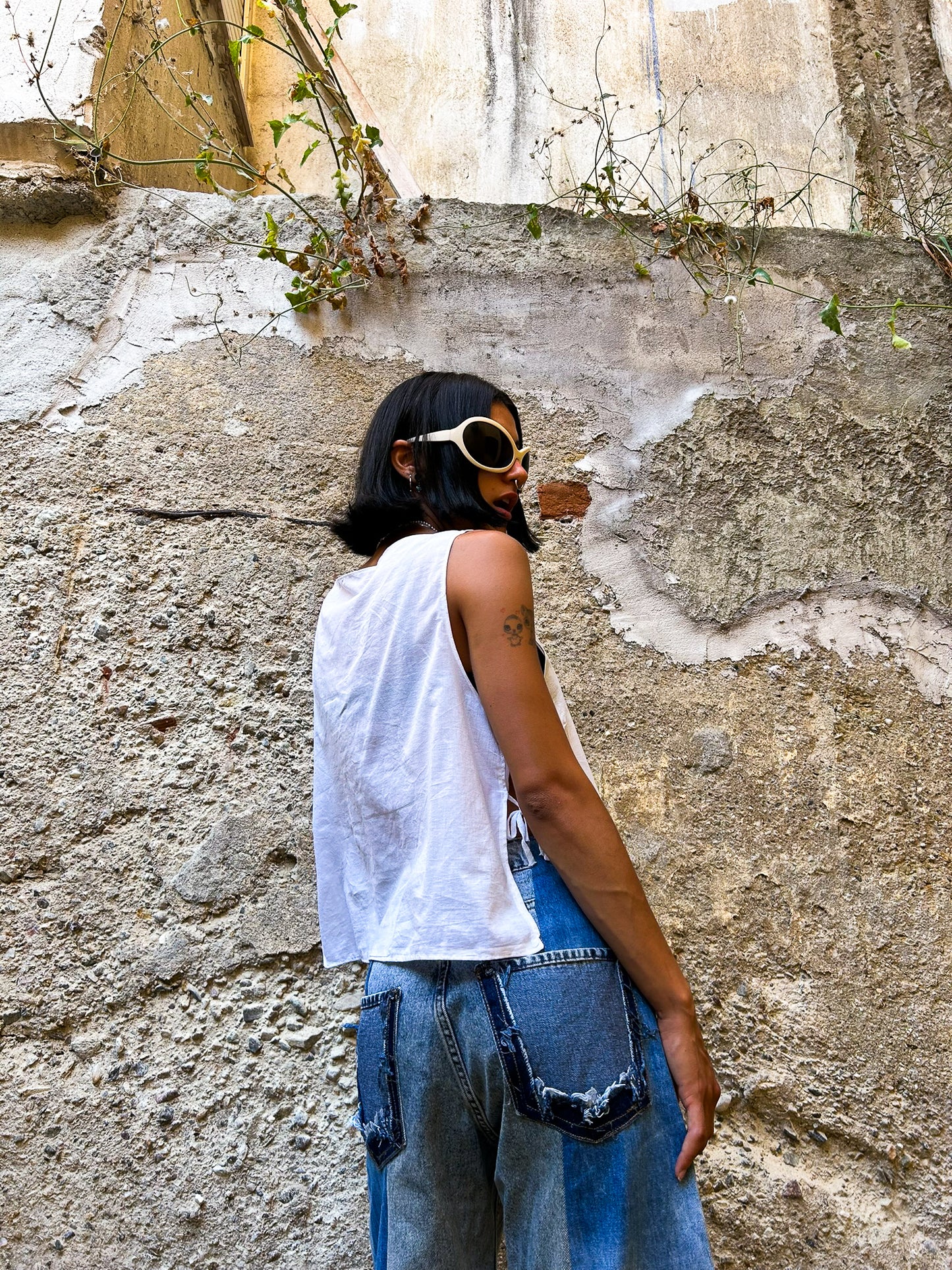 Courtyard Top - Linen white