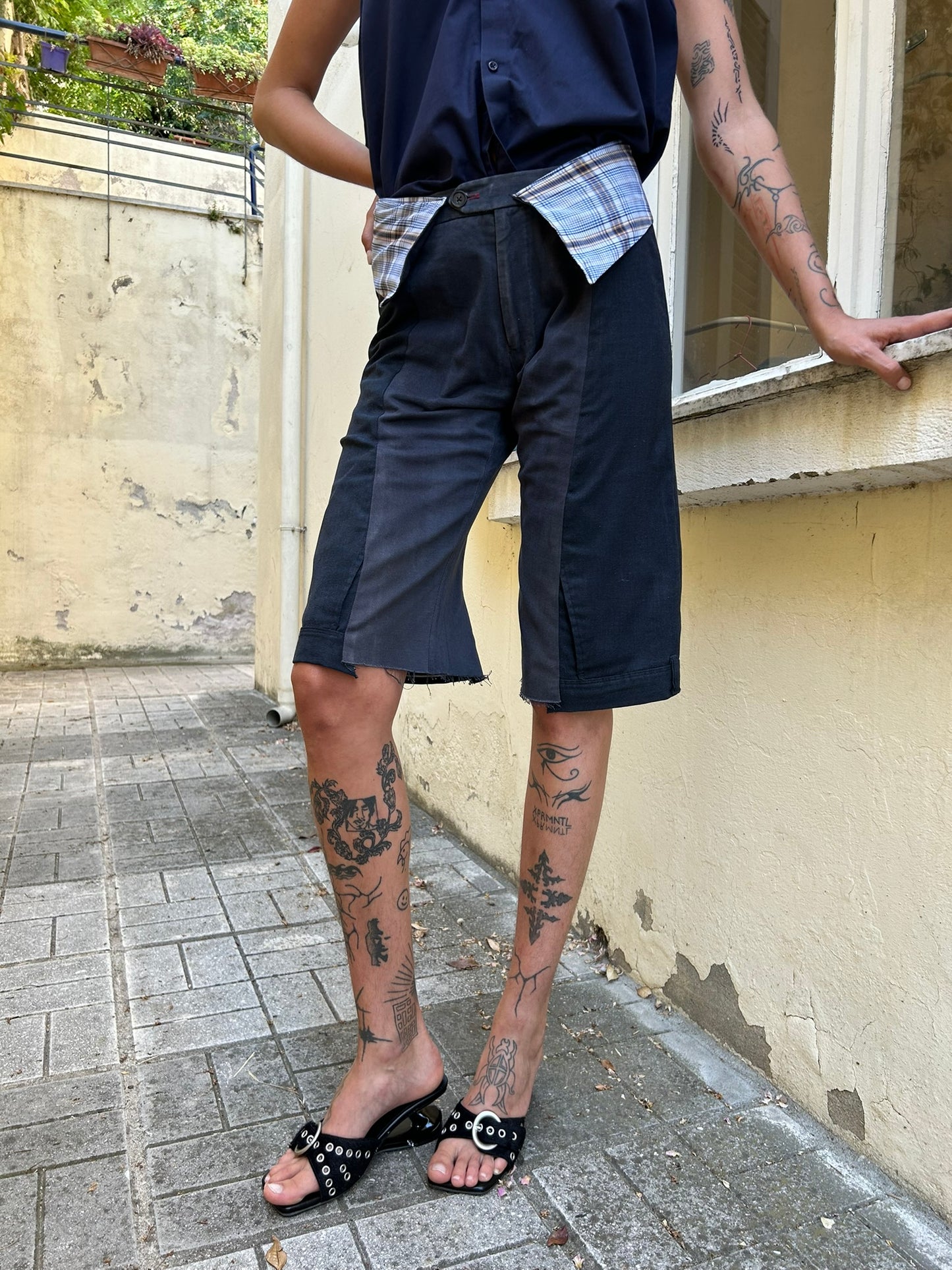 Plaid bermuda