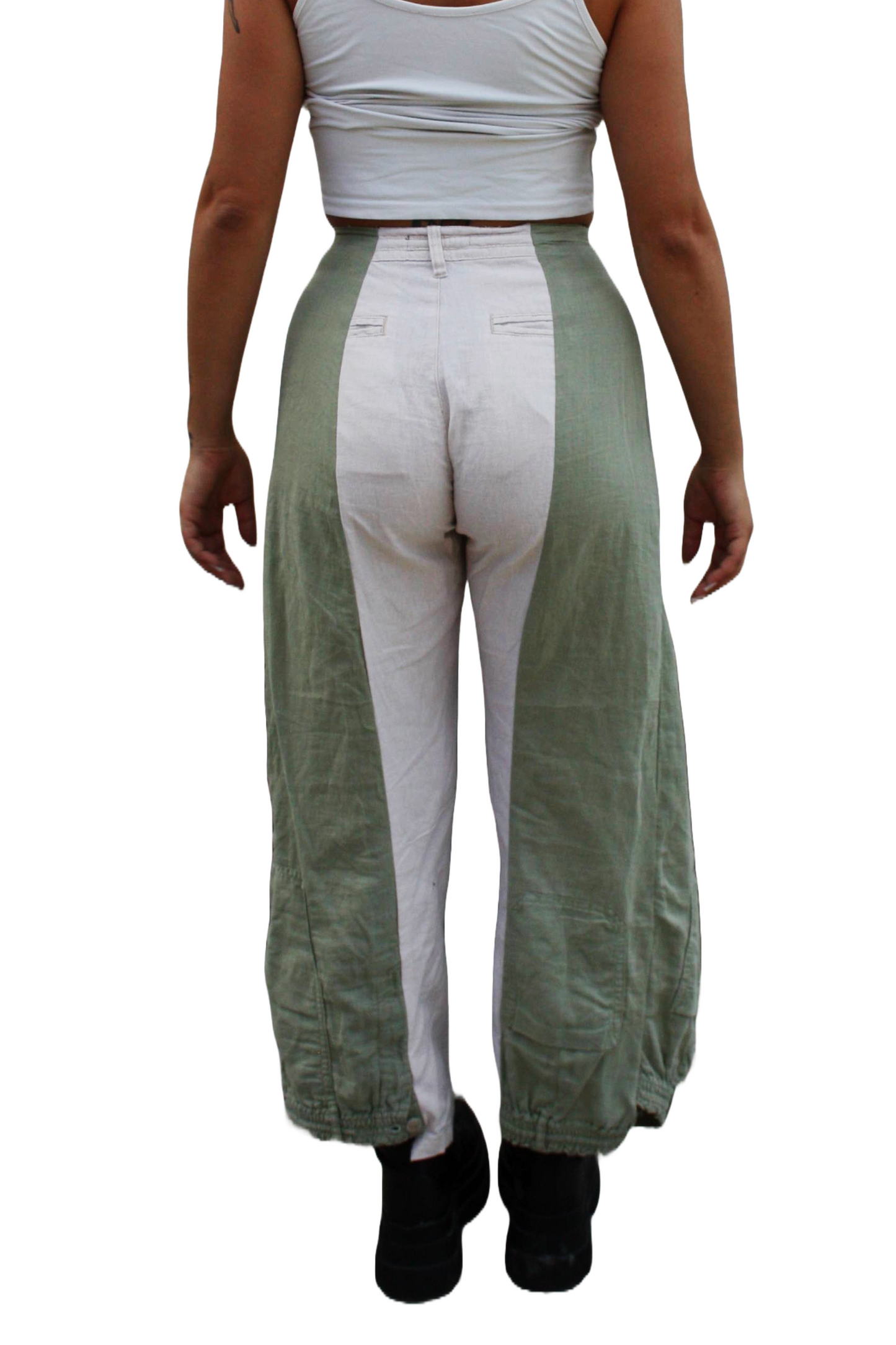 Linen two color pants