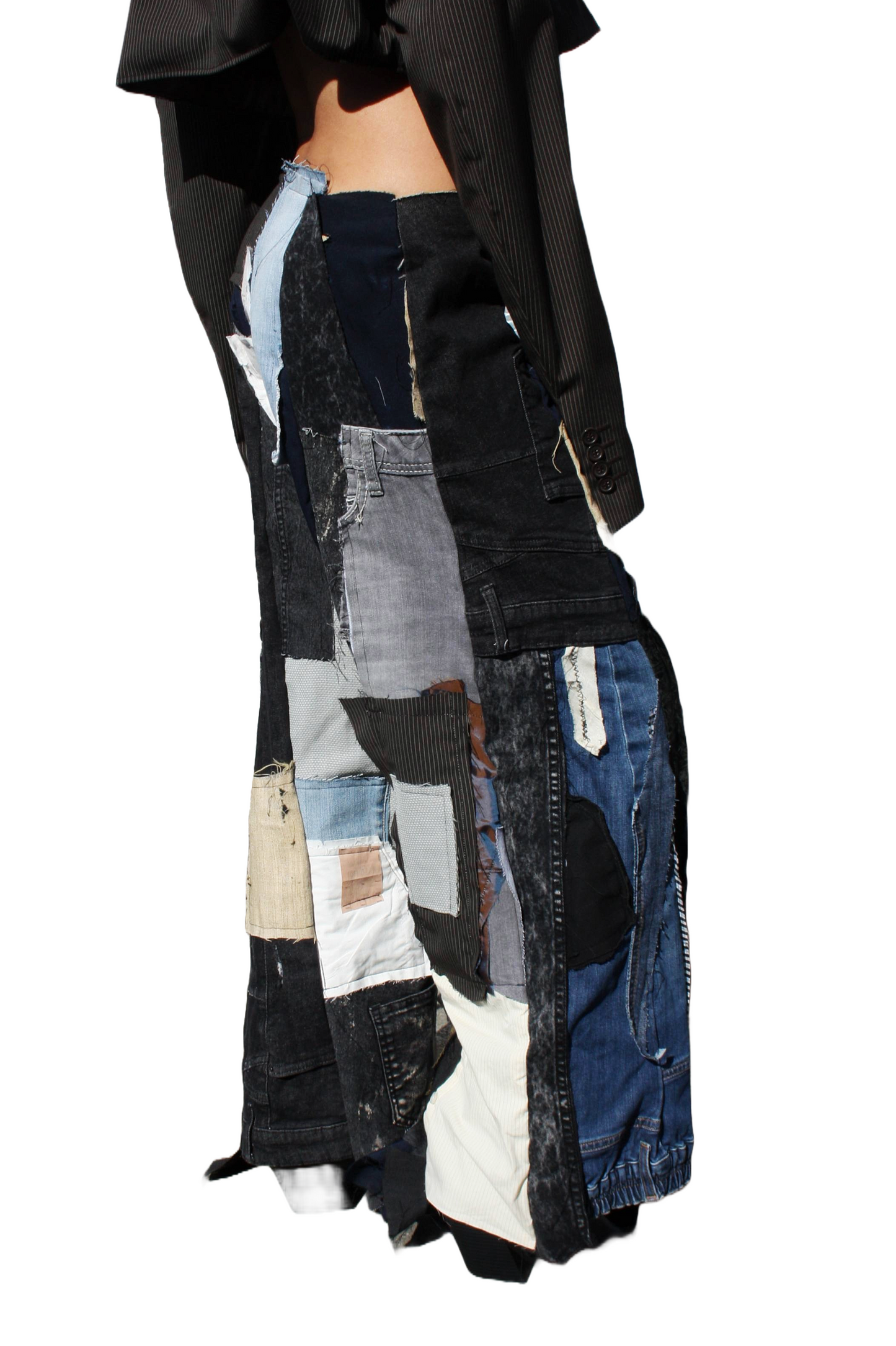 Maximalist patchwork pants