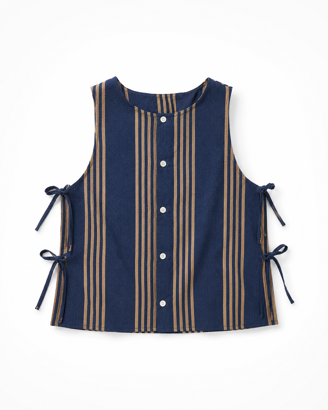 Courtyard Top - Striped blue