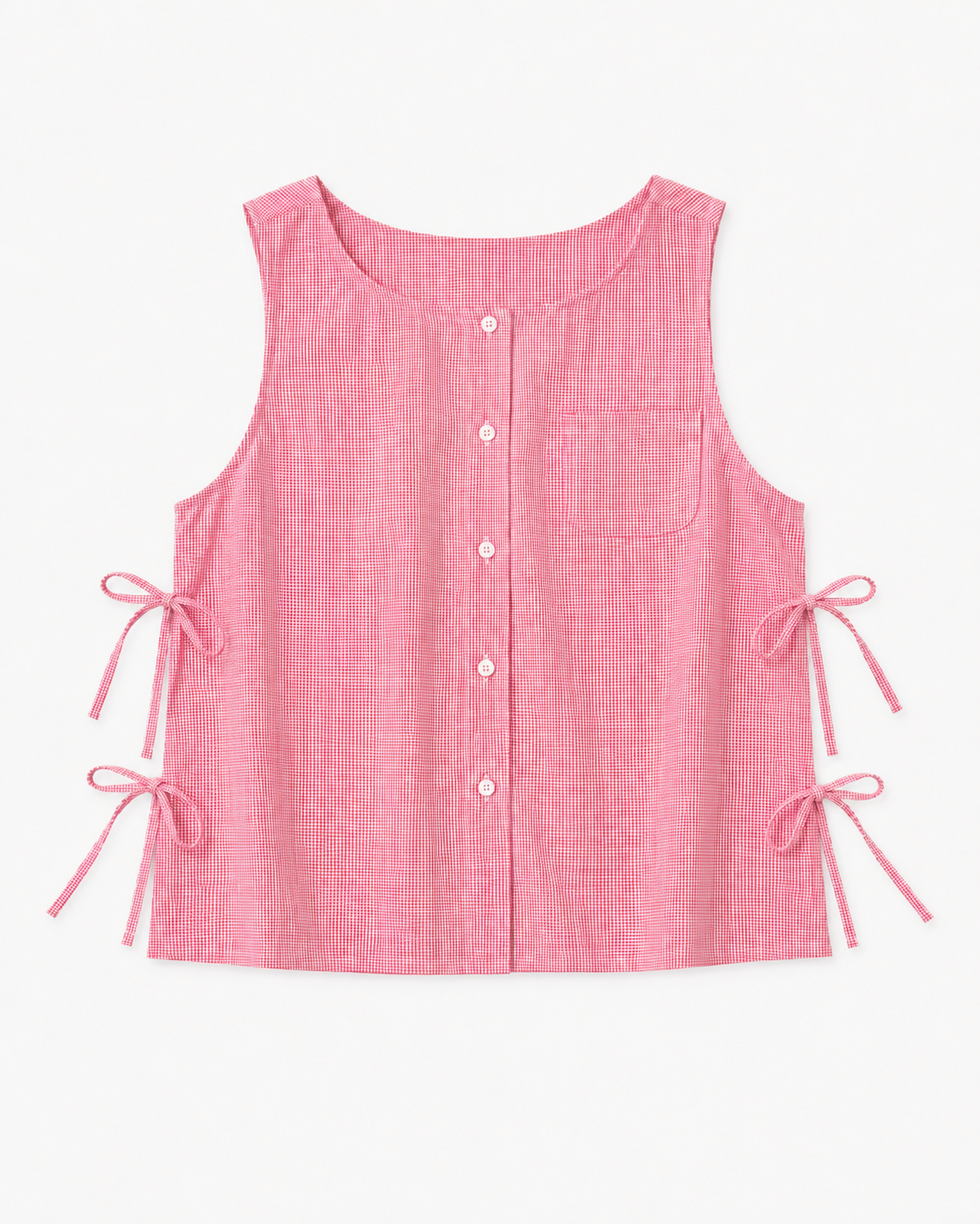 Courtyard Top - Plaid red