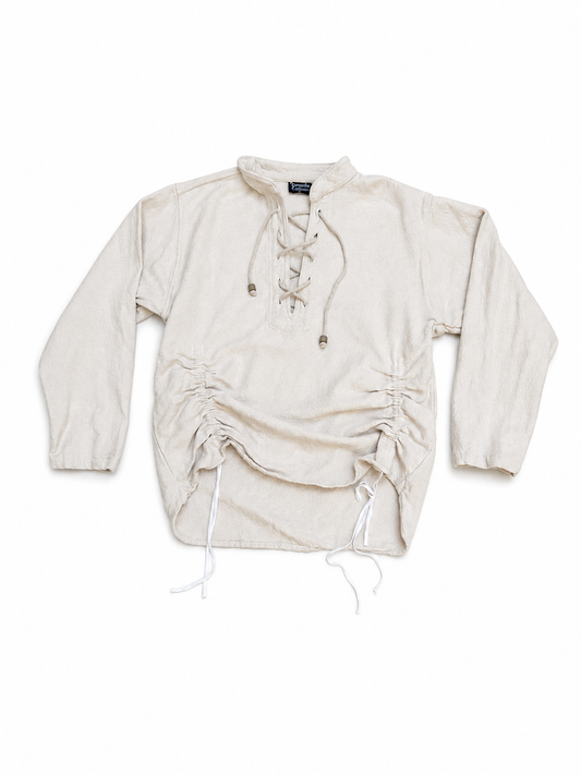 Asymmetrical shirt - Linen beige