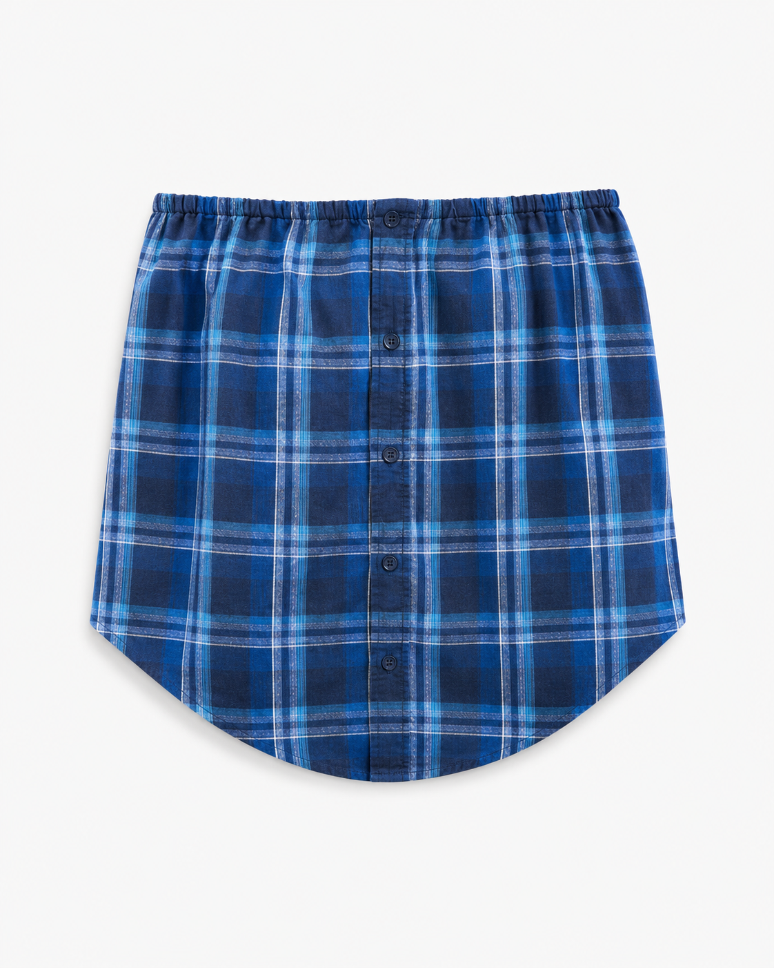 Postcard Strapless - Blue plaid